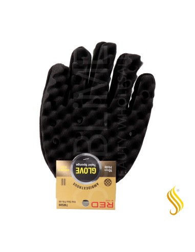 Red Kiss Twist Sponge Glove Double Side Esponja En Guante